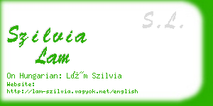 szilvia lam business card